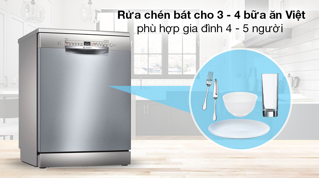 Máy rửa chén độc lập Bosch SMS2HAI12E - Sức chứa lên đến 13 bộ chén đĩa châu Âu Máy rửa chén độc lập Bosch SMS2HAI12E - Sức chứa lên đến 13 bộ chén đĩa châu Âu