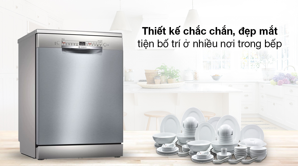 Máy rửa chén độc lập Bosch SMS2HAI12E - Vẻ ngoài sang trọng, cao cấp Máy rửa chén độc lập Bosch SMS2HAI12E - Vẻ ngoài sang trọng, cao cấp