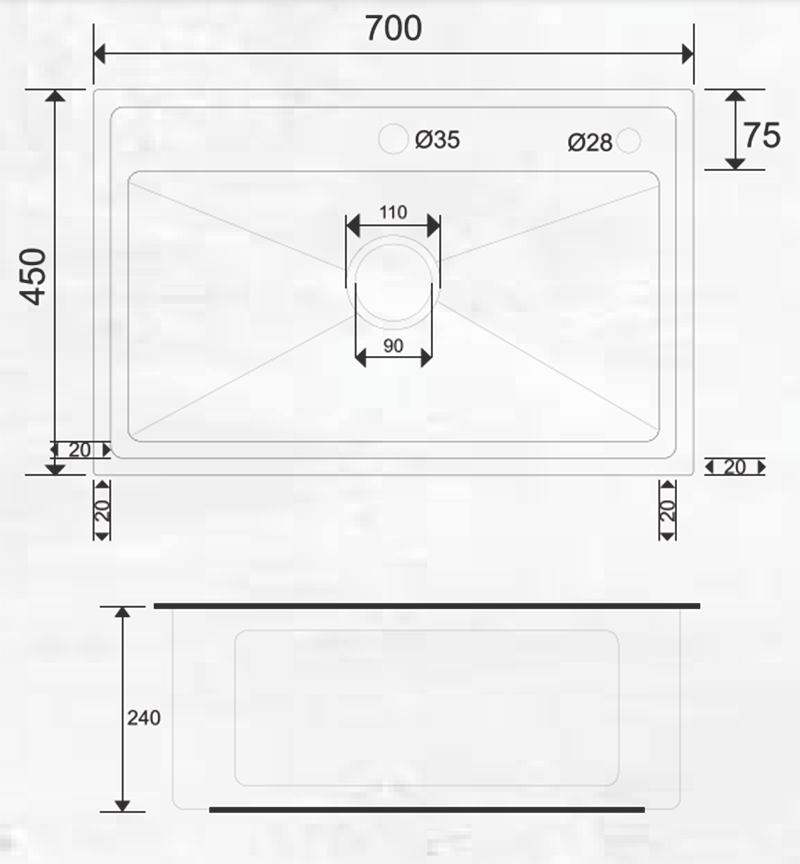 Chậu rửa Roslerer RL04-7045