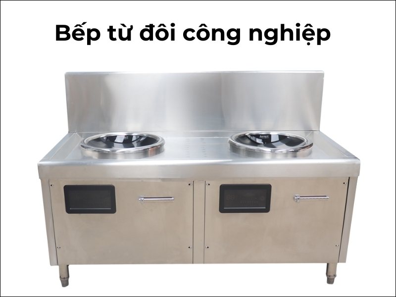 Bếp từ công nghiệp đôi được sử dụng trong nhà hàng quán ăn