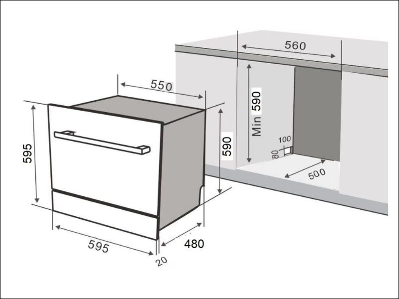 Thiết kế máy rửa bát độc lập