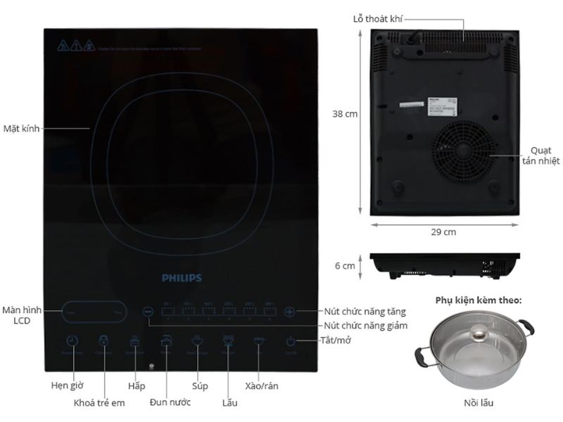 Bếp từ Philip HD4932 chính hãng