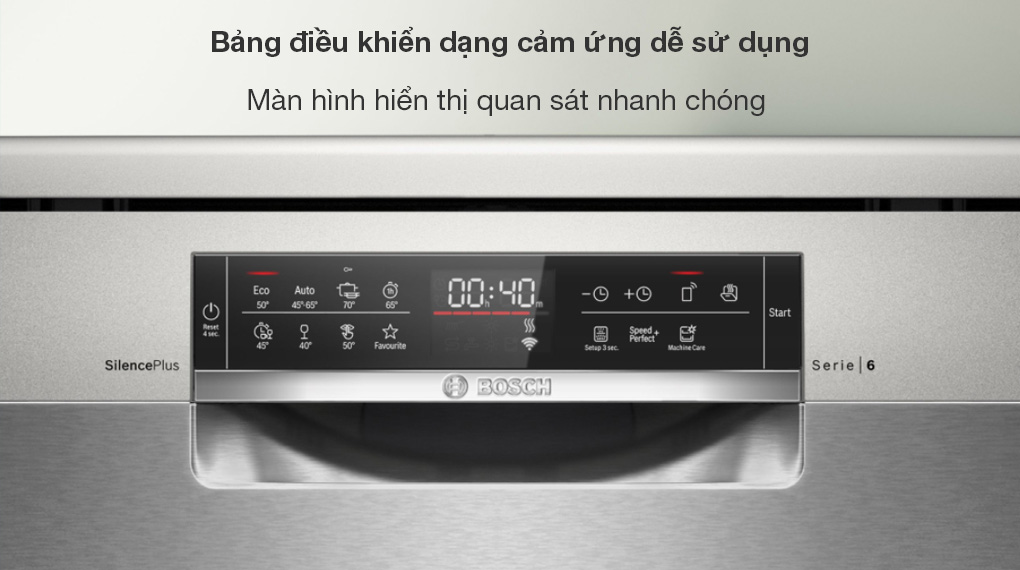 Máy rửa bát độc lập Bosch SMS6ECI04E - Bảng điều khiển