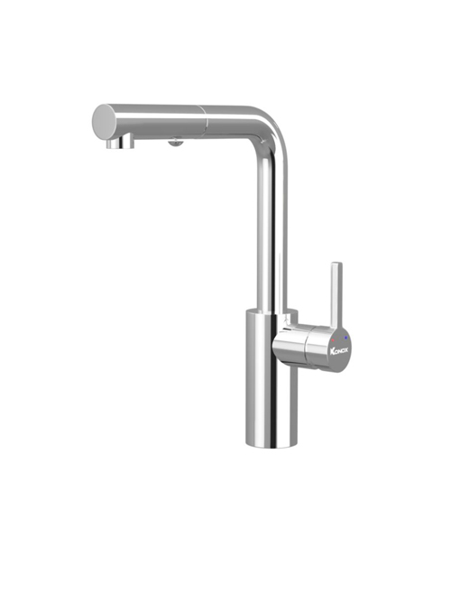 Vòi rửa bát dây rút konox Vira Chrome