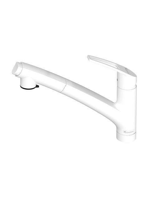 Vòi rửa bát dây rút Konox Kira White